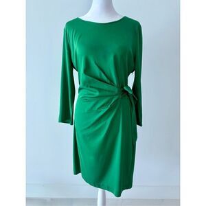 DVF Stretch Silk Faux Wrap Dress Sz 4